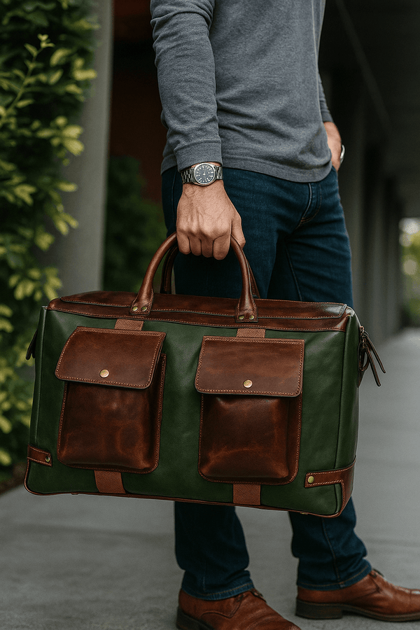 Leather Travel Bag - Aaron Leather Goods