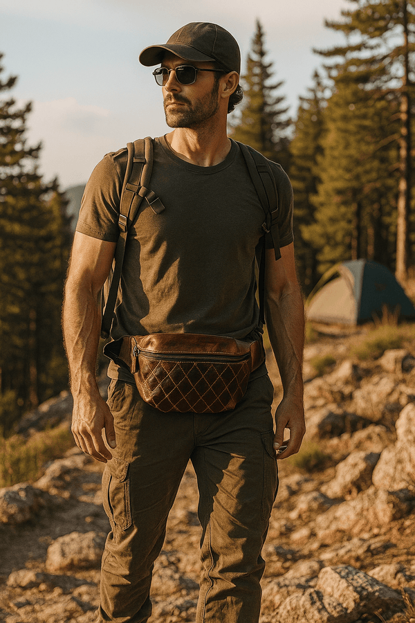 Ascend Quilted Leather Fanny Bag - Aaron Leather Goods