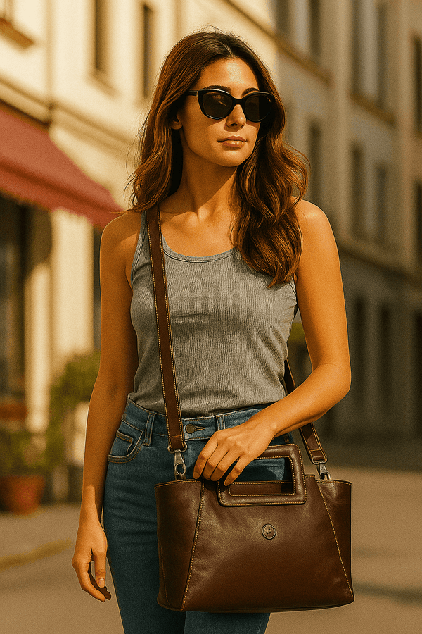 Polaris Leather Ladies Bag - Aaron Leather Goods