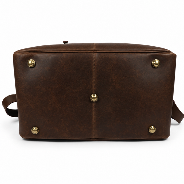Hard Wax Leather Weekender Duffel Bag – Vintage Travel Holdall