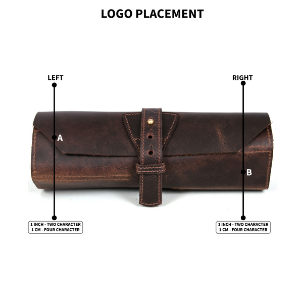 Handmade Leather Tool Roll Organizer – Rustic Full Grain Leather Storage Case