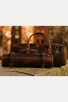 Tuscania Leather Knife Roll & Bag Combo - Walnut Brown