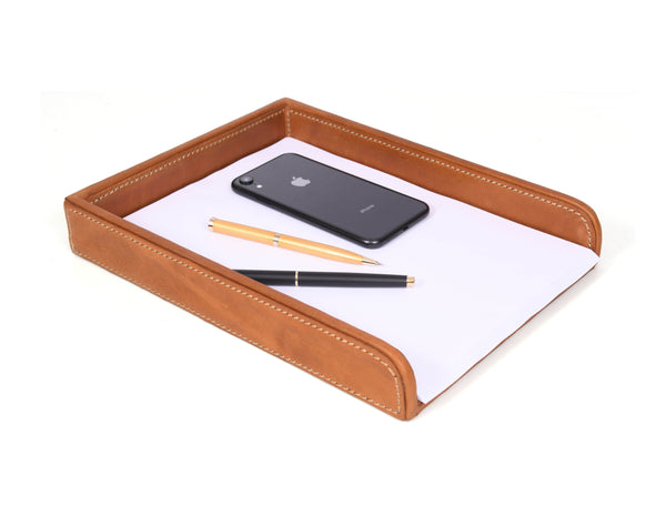 Morefo Leather Letter Tray - Multicolor - Aaron Leather Goods