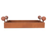 LuxeCraft Leather & Wood Serving Tray - Tan - Aaron Leather Goods