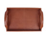 Luxe Leather Rectangular Tray with Arched Handles - Aaron Leather Goods