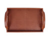 Luxe Leather Rectangular Tray with Arched Handles - Aaron Leather Goods
