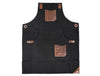 Turin Waxed Canvas Apron - Raven Black - Aaron Leather Goods