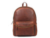 Vintage Full Grain Leather Backpack & Studded Leather Belt Gift Set for Men and Women