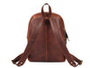 Vintage Full Grain Leather Backpack & Studded Leather Belt Gift Set for Men and Women