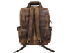Vintage Crazy Horse Leather Backpack & Eagle Engraved Leather Belt Gift Set for Men | Handmade Full Grain Leather Travel & Everyday Combo