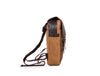 Tan Canvas and Brown Leather Backpack with Dual Buckle Straps – Vintage Travel Rucksack by Aaron Leather Goods