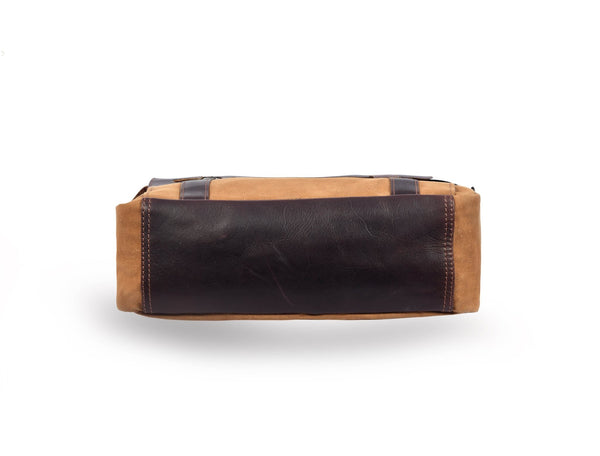 Rustic Rover Waxed Canvas Leather Backpack - Aaron Leather Goods