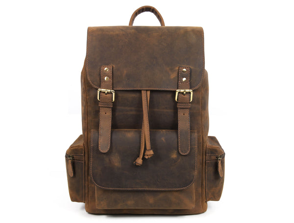 Leather Backpack – Premium Full-Grain Cow Leather Travel Bag | Handmade Laptop Backpack for Men & Women by Aaron Leather Goods - Aaron Leather Goods