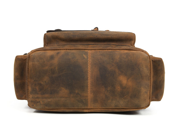 Leather Backpack – Premium Full-Grain Cow Leather Travel Bag | Handmade Laptop Backpack for Men & Women by Aaron Leather Goods
