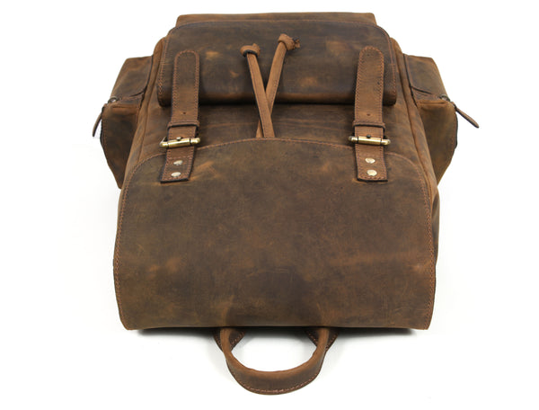 Leather Backpack – Premium Full-Grain Cow Leather Travel Bag | Handmade Laptop Backpack for Men & Women by Aaron Leather Goods