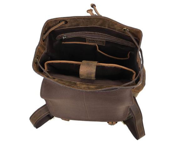 Leather Backpack – Premium Full - Grain Cow Leather Travel Bag | Handmade Laptop Backpack for Men & Women by Aaron Leather Goods - Aaron Leather Goods