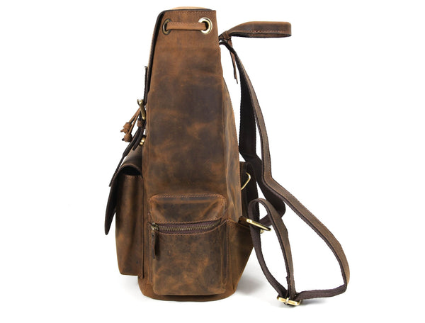 Leather Backpack – Premium Full - Grain Cow Leather Travel Bag | Handmade Laptop Backpack for Men & Women by Aaron Leather Goods - Aaron Leather Goods