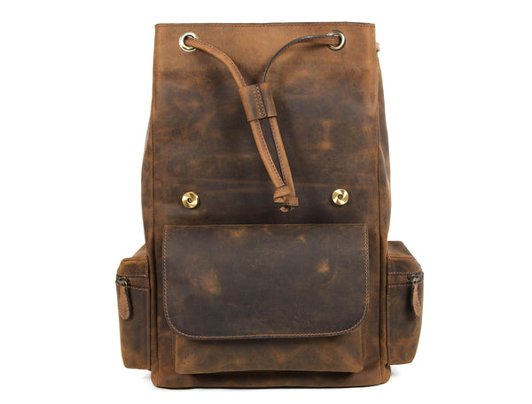 Leather Backpack – Premium Full-Grain Cow Leather Travel Bag | Handmade Laptop Backpack for Men & Women by Aaron Leather Goods - Aaron Leather Goods