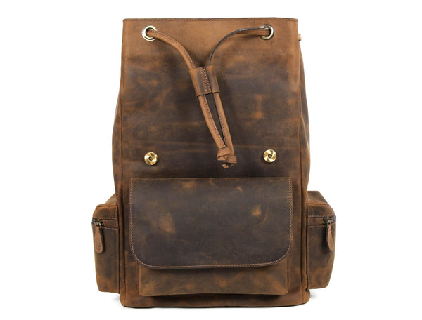 Leather Backpack – Premium Full - Grain Cow Leather Travel Bag | Handmade Laptop Backpack for Men & Women by Aaron Leather Goods - Aaron Leather Goods