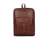 Gemini said Slim Cognac Leather Laptop Backpack - Aaron Leather Goods