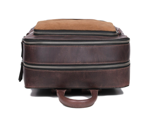 Aaron Leather Goods – Premium Leather and Suede Backpack - Aaron Leather Goods
