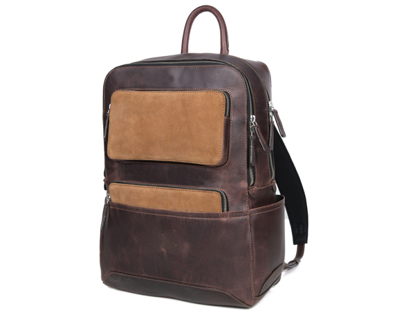 Aaron Leather Goods – Premium Leather and Suede Backpack