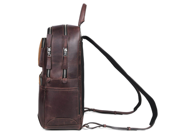 Aaron Leather Goods – Premium Leather and Suede Backpack - Aaron Leather Goods