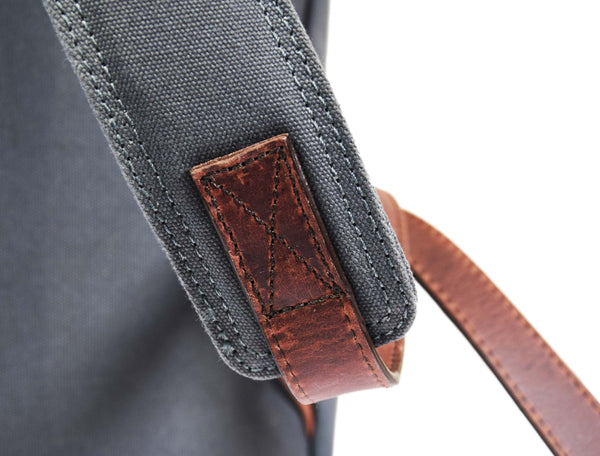 Aaron Leather Goods Canvas & Leather Knife Roll + Travel Backpack Combo