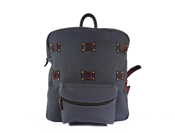 Aaron Leather Goods Canvas & Leather Knife Roll + Travel Backpack Combo - Aaron Leather Goods