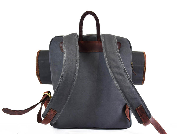Aaron Leather Goods Canvas & Leather Knife Roll + Travel Backpack Combo - Aaron Leather Goods