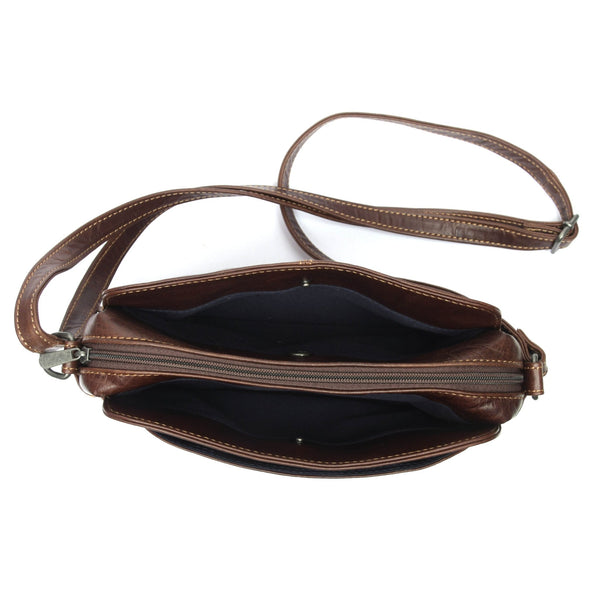 Reus Leather Sling Bag - Caramel Brown. BUY 2 GET 1 FREE - Aaron Leather Goods