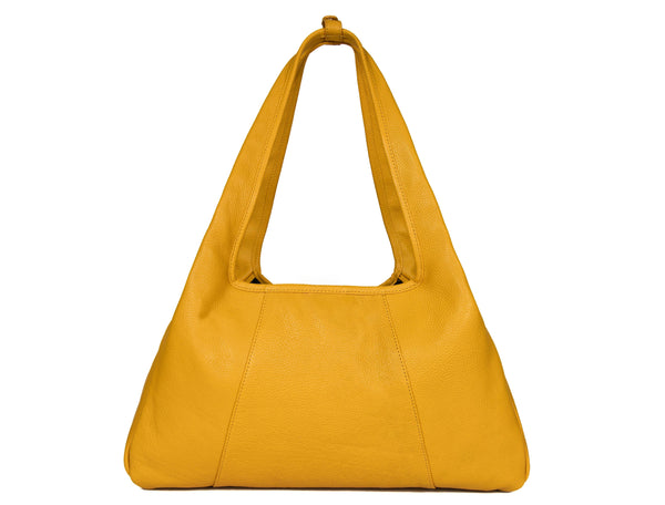 Premium Women’s Leather Shoulder Tote – Spacious Hobo Handbag for Work & Travel - Aaron Leather Goods