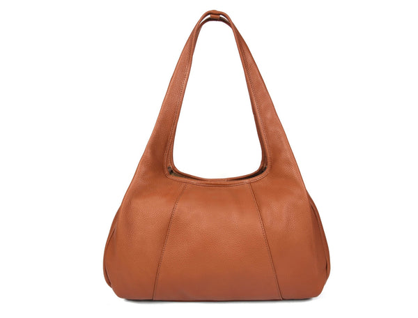 Premium Women’s Leather Shoulder Tote – Spacious Hobo Handbag for Work & Travel - Aaron Leather Goods