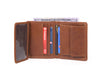Toledo Leather Tri - fold Mens Wallet - Caramel - Aaron Leather Goods