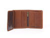 Toledo Leather Tri - fold Mens Wallet - Caramel - Aaron Leather Goods
