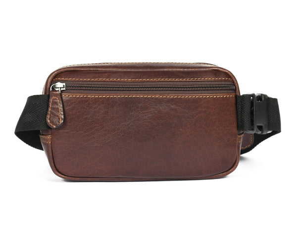 Vintage Leather Waist Bag – Compact Style with Everyday Utility. BUY 1 GET 1 FREE - Aaron Leather Goods