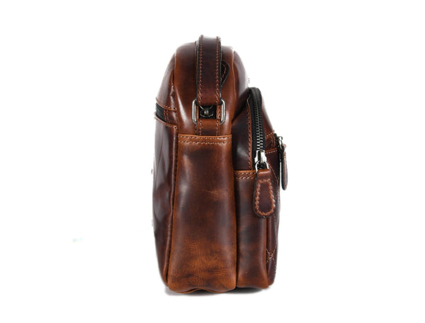 Vintage Quilted Leather Crossbody Bag – Compact & Stylish Everyday Companion. Buy 1 GET 1 - Aaron Leather Goods