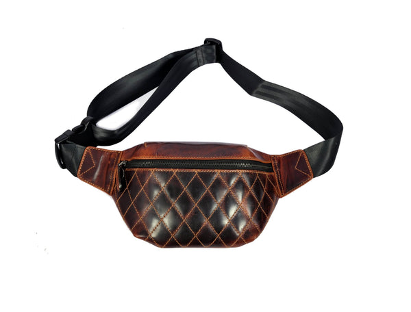 Ascend Quilted Leather Fanny Bag - Aaron Leather Goods