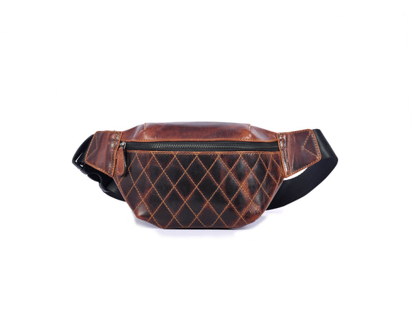 Ascend Quilted Leather Fanny Bag - Aaron Leather Goods