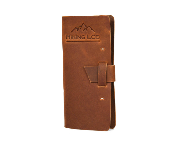 Leather Hiking Log Book – Handmade Vintage Hiking Journal - Aaron Leather Goods