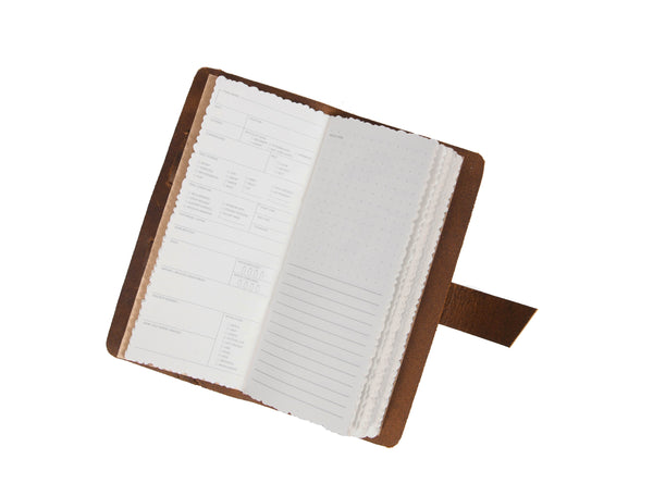 Leather Hiking Log Book – Handmade Vintage Hiking Journal - Aaron Leather Goods