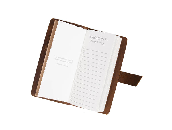Leather Hiking Log Book – Handmade Vintage Hiking Journal - Aaron Leather Goods