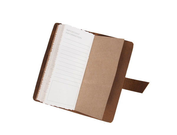 Leather Hiking Log Book – Handmade Vintage Hiking Journal - Aaron Leather Goods