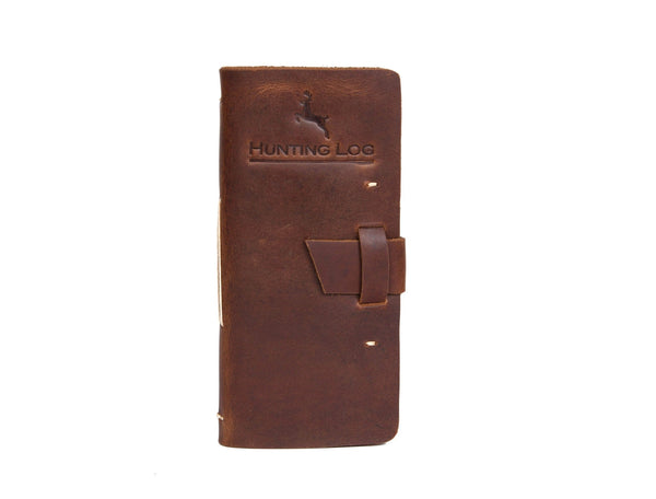 Handmade Leather Hunting Log Book Journal – Vintage Field Notebook for Hunters - Aaron Leather Goods