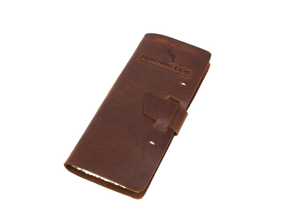 Handmade Leather Hunting Log Book Journal – Vintage Field Notebook for Hunters - Aaron Leather Goods