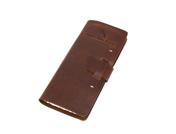 Handmade Leather Hunting Log Book Journal – Vintage Field Notebook for Hunters - Aaron Leather Goods