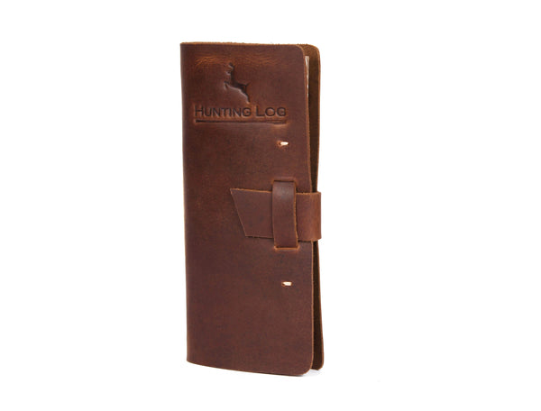 Handmade Leather Hunting Log Book Journal – Vintage Field Notebook for Hunters - Aaron Leather Goods