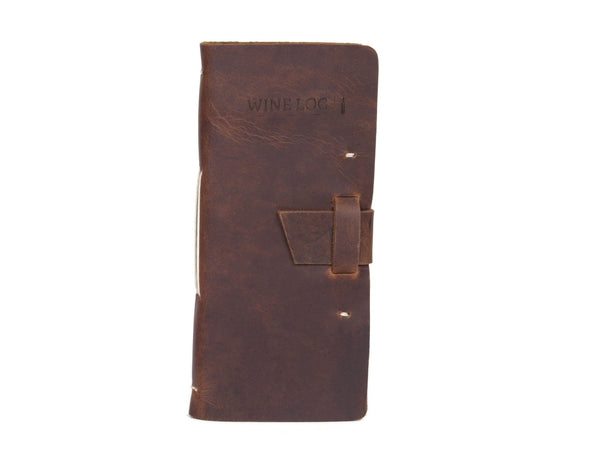 Leather Wine Log Book – Handmade Vintage Wine Tasting Journal - Aaron Leather Goods