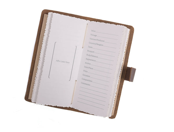 Leather Wine Log Book – Handmade Vintage Wine Tasting Journal - Aaron Leather Goods