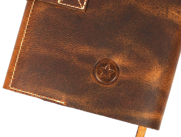 Rustic Leather Journal Notebook – Refillable Diary 5x7 & 6x8 Inches - Aaron Leather Goods